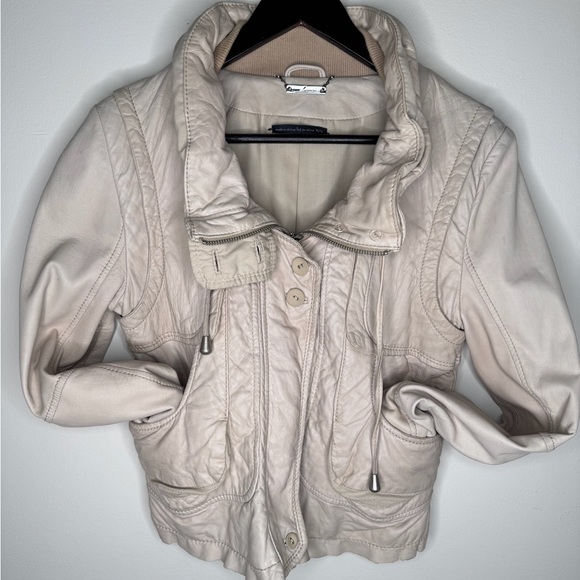 Lines label leather jacket - Picture 3 of 4